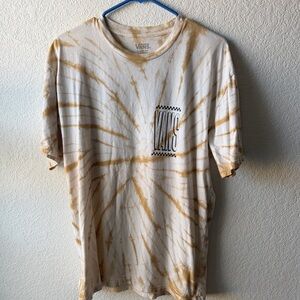 Vans Men's Short Sleeve Tie-Dye Tee - Cream and Gold